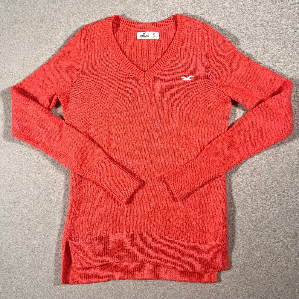 VTG Y2K Women's Hollister Pullover Sweater Peachy/Pink Color Size Extra Small